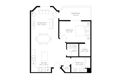 1 bed, 1 bath, 800 sqft, $1,460