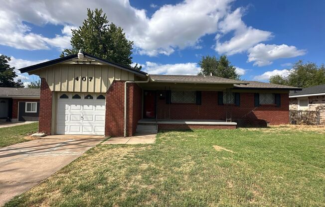 3 Bed 1 Bath 1 Car Garage Midwest City