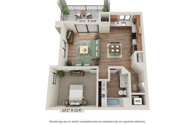 1 bed, 1 bath, 789 sqft, $1,810, Unit E201
