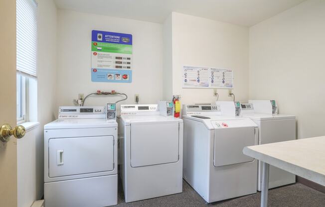 Laundry room at Muskegon Apartments | Lake Forest Apartments in Muskegon, MI