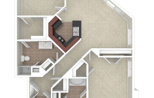 2 beds, 2 baths, 1,187 sqft, $1,934