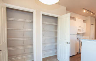 large pantry with storage at Metropolitan Collection Apartments, Renton