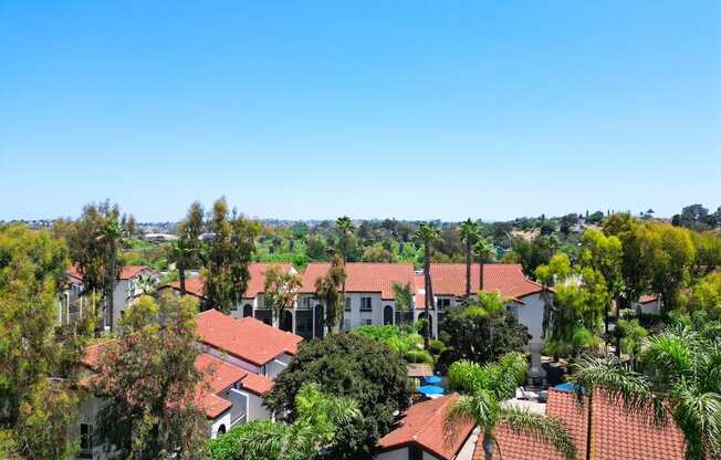 Aerial View of Eucalyptus Grove Apartments California