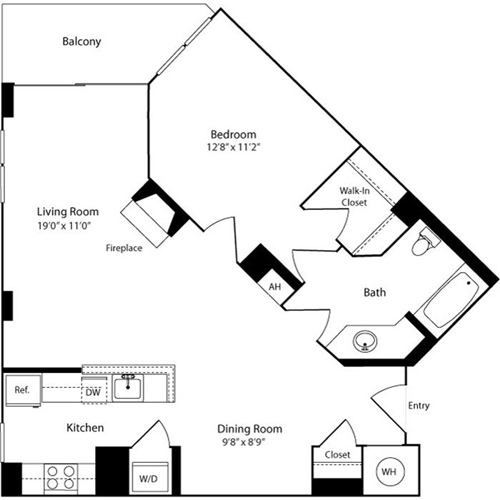 1 bed, 1 bath, 806 sqft, $3,008, Unit 307