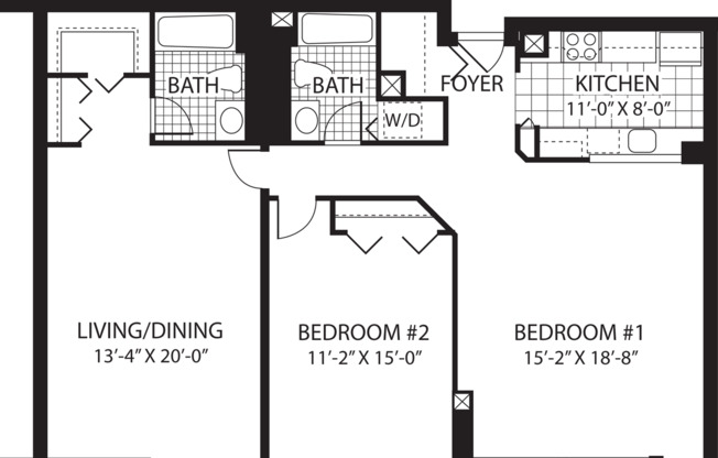 2 beds, 2 baths, 1,150 sqft, $3,180, Unit 909