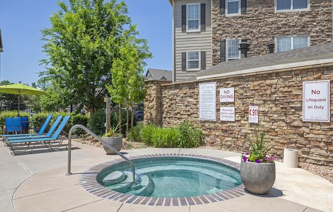 Hot Tub at Trailside Apartments