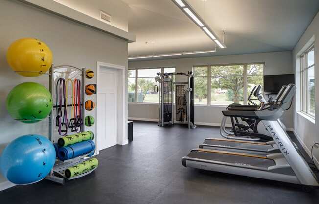 Fitness Center With Modern Equipment, at Eagle Creek Apartments, Westmont, IL
