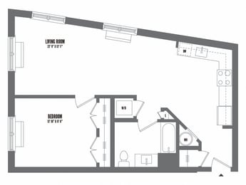 1 bed, 1 bath, 768 sqft, $3,365