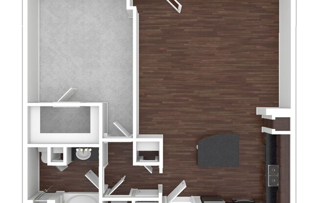 1 bed, 1 bath, 840 sqft, $1,660