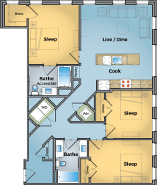 3 beds, 2 baths, 1,315 sqft, $3,630