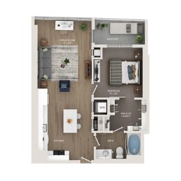 1 bed, 1 bath, 706 sqft, $2,205