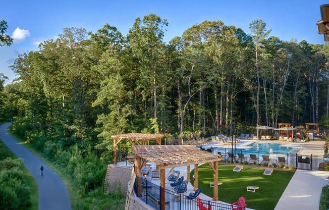 Open Air Party Patio with Fire Pits