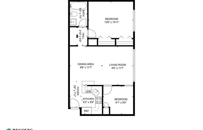 2 beds, 1 bath, 622 sqft, $2,250, Unit 308