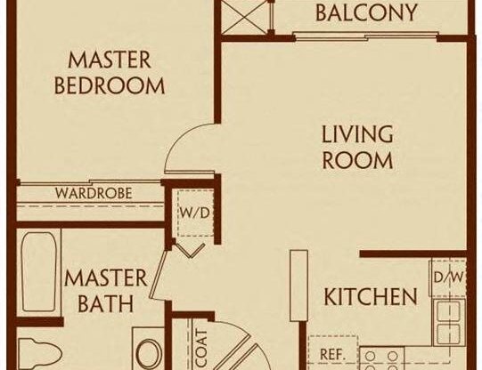 1 bed, 1 bath, 550 sqft, $2,618