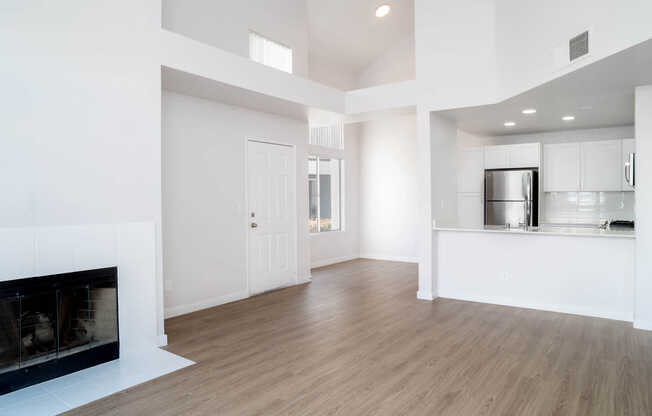 Living Room with Fireplace and Hard Surface Flooring