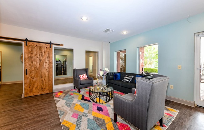 Modern Living Area at Park at Forest Hill, Memphis, TN