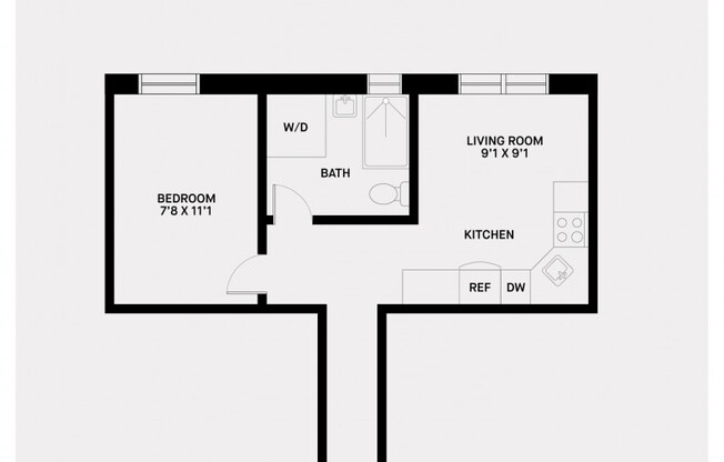 1 bed, 1 bath, $2,265, Unit 2-F