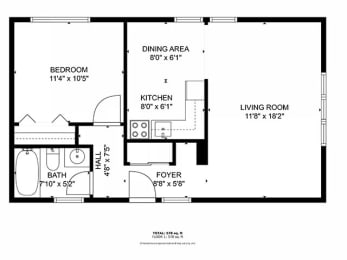 1 bed, 1 bath, 650 sqft, $1,210