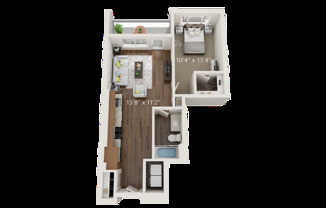 1 bed, 1 bath, 610 sqft, $1,709