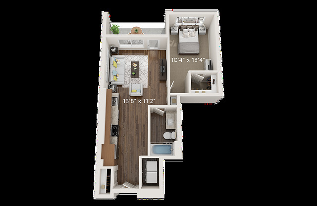 1 bed, 1 bath, 610 sqft, $1,709