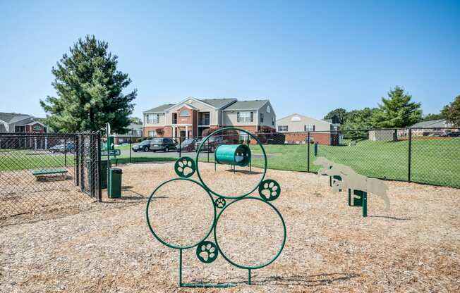 the preserve at ballantyne commons park with playground equipment and houses