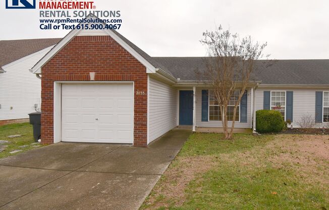 Adorable 2BD 2BA with garage in Murfreesboro! Attached garage!!