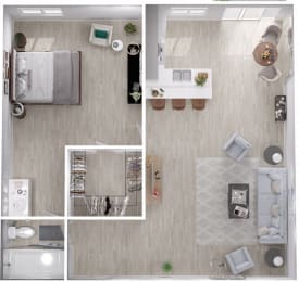 1 bed, 1 bath, 705 sqft, $2,225