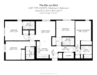 4 beds, 4 baths, 1,140 sqft, $775