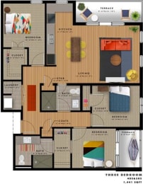 3 beds, 2 baths, 1,441 sqft, $2,750