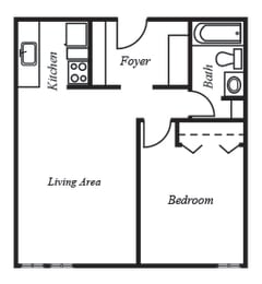1 bed, 1 bath, 550 sqft, $1,095