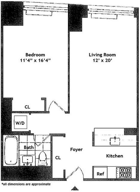 1 bed, 1 bath, 733 sqft, $5,250, Unit 9J