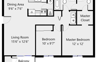 2 beds, 1.5 baths, 825 sqft, $1,115, Unit WS 2905-05 UR