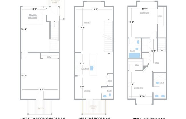 3 beds, 2 baths, 1,856 sqft, $2,925, Unit J-A