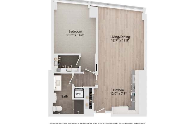 1 bed, 1 bath, 818 sqft, $3,346