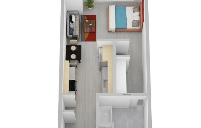 Studio, 1 bath, 528 sqft, $1,070, Unit 2530-209