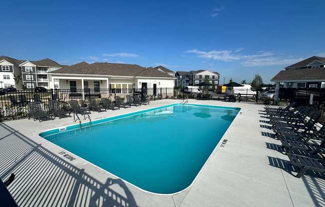 A large swimming pool at The Residences at Akita Lane, Canal Winchester, OH 43110