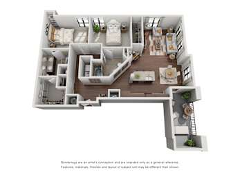 2 beds, 2 baths, 1,512 sqft, $3,381