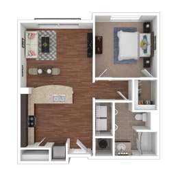 1 bed, 1 bath, 667 sqft, $1,475