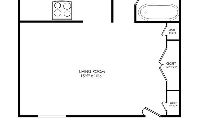 Studio, 1 bath, $1,000, Unit 20