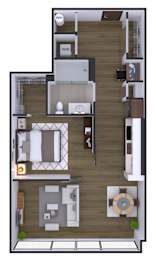 1 bed, 1 bath, 633 sqft, $2,135