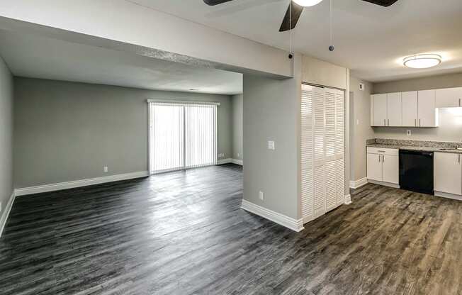 Beautiful newly-renovated one, two and three bedroom apartment townhomes with high-end finishes at Highpoint Apartments in Omaha, NE