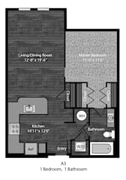 1 bed, 1 bath, 715 sqft, $1,850
