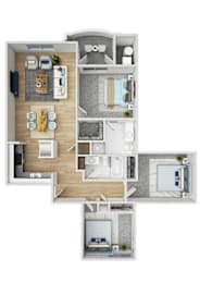 3 beds, 2 baths, 978 sqft, $1,275