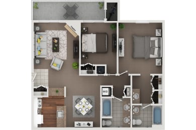 2 beds, 2 baths, 1,020 sqft, $1,855
