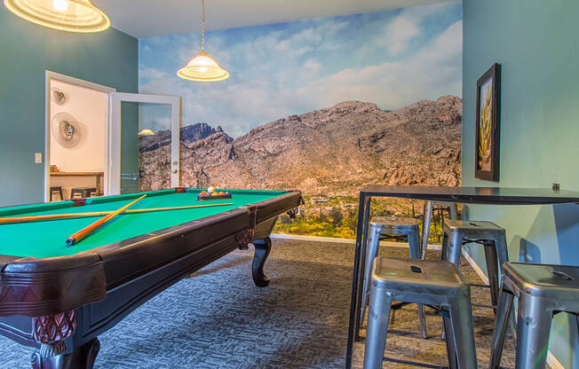 Skyline Gateway billiards in Clubhouse