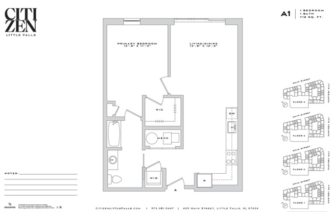 1 bed, 1 bath, 718 sqft, $2,429, Unit 130