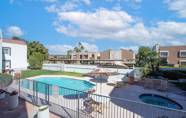 Pool and Spa Exterior at University Park Apartments in Tempe AZ