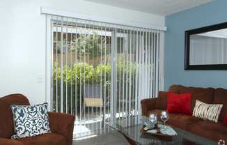 Patio area outside sliding glass door