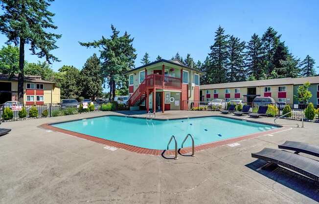 our apartments in a city have a swimming pool