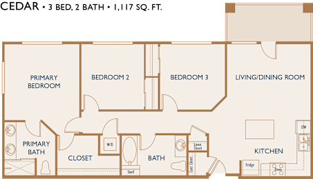 3 beds, 2 baths, 1,117 sqft, $3,894